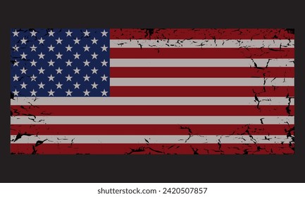 Distressed American Flag, Handmade Calligraphy Vector Illustration, Handmade Calligraphy Vector Illustration, Hand-Drawn Lettering Phrases, Stickers, Templates, And Mugs.
