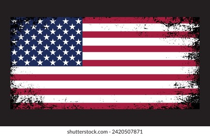 Distressed American Flag, Handmade Calligraphy Vector Illustration, Handmade Calligraphy Vector Illustration, Hand-Drawn Lettering Phrases, Stickers, Templates, And Mugs.
