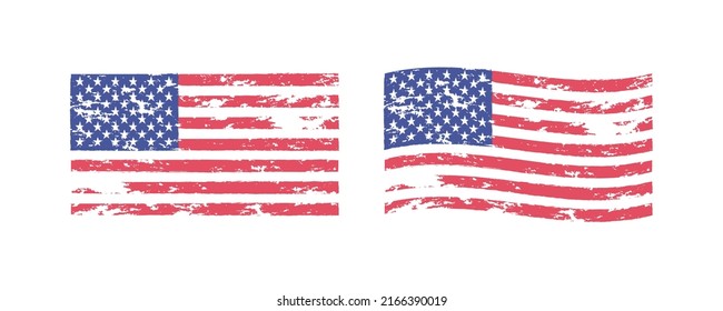 Distressed American Flag Symbol of United States of America svg