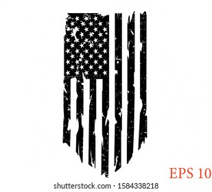 Distressed American Flag, US Flag Transparent Background