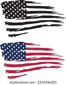 Distressed American flag, Flag USA svg