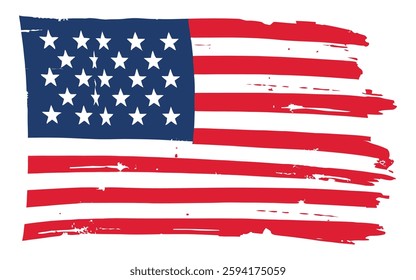 Distressed American Flag - Vintage Grunge USA Flag Design	