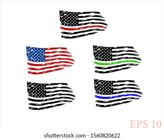 Distressed American Flag Transparent Background Stock Vector (Royalty ...