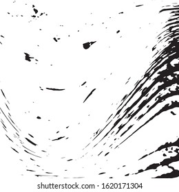 Distressed artistic flow overlay template. Wavy grunge overlay texture. Wave Stripe Background - simple texture for your design. EPS10 vector.