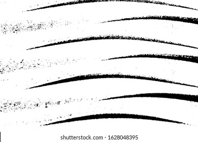 Distressed artistic flow overlay template. Wavy grunge overlay texture. Wave Stripe Background - simple texture for your design. EPS10 vector.
