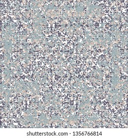 Distressed artwork texture. Wall surface with damaged ornament. Decorative mottled background. Vector illustration.