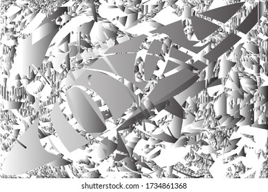 Distressed background in black, grey gradient and white texture with dots, spots, scratches and lines. Abstract vector illustration