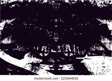 Distressed background in black and white from linen texture with dots, spots, scratches and lines with wide pale areas. Abstract vector illustration