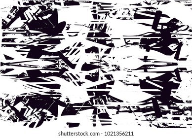 Distressed background in black and white texture with  dark spots, scratches and lines. Abstract vector illustration
