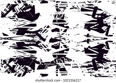 Distressed background in black and white texture with  dark spots, scratches and lines. Abstract vector illustration
