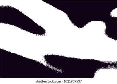Distressed background in black and white texture with  dark spots, scratches and lines. Abstract vector illustration