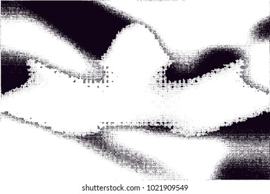 Distressed background in black and white texture with  dark spots, scratches and lines. Abstract vector illustration