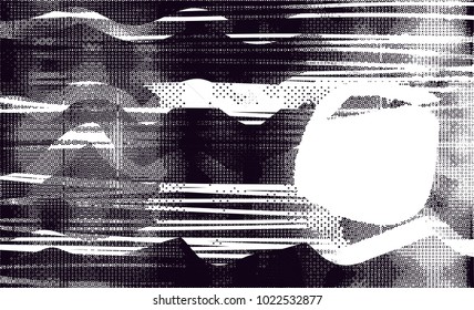 Distressed background in black and white texture with  dark spots, scratches and lines. Abstract vector illustration