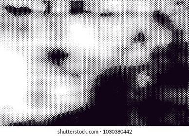 Distressed background in black and white texture with  dark spots, scratches and lines. Abstract vector illustration