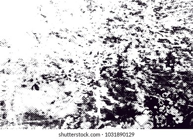 Distressed background in black and white texture with  blossom, dark spots, scratches and lines. Floral vector illustration