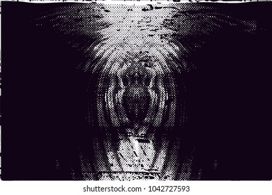 Distressed background in black and white texture with  dark spots, scratches and lines. Abstract vector illustration