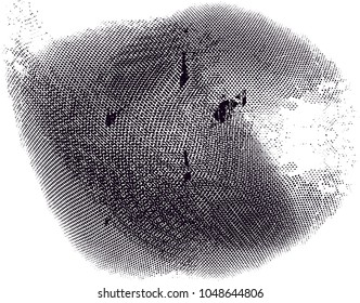 Distressed background in black and white texture with  dark spots, scratches and lines. Abstract vector illustration