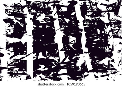 Distressed background in black and white texture with  dark spots, scratches and lines. Abstract vector illustration