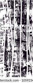 Distressed background in black and white texture with  dark spots, scratches and lines. Abstract vector illustration