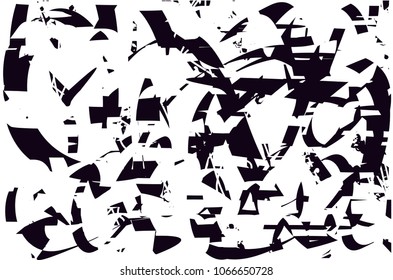 Distressed background in black and white texture with  dark spots, scratches and lines. Abstract vector illustration