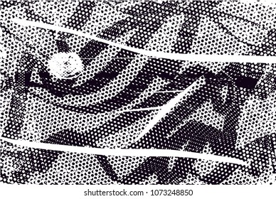 Distressed background in black and white texture with  dark spots, scratches and lines. Abstract vector illustration