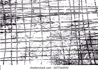 Distressed background in black and white texture with  dark spots, scratches and lines. Abstract vector illustration