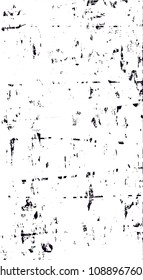 Distressed background in black and white texture with  dark spots, scratches and lines. Abstract vector illustratio