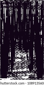 Distressed background in black and white texture with  dark spots, scratches and lines. Abstract vector illustration