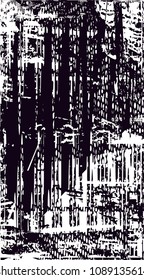 Distressed background in black and white texture with  dark spots, scratches and lines. Abstract vector illustration