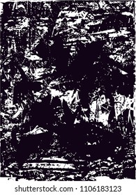 Distressed background in black and white texture with  dark spots, scratches, branches and lines. Abstract vector illustration