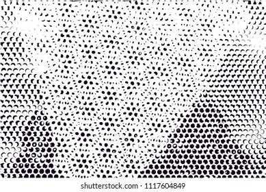 Distressed background in black and white texture with  dark spots, nets, scratches and lines. Abstract vector illustration