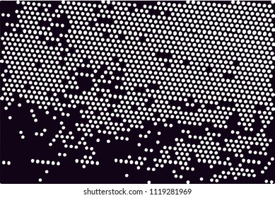 Distressed background in black and white texture with  dark spots, nets, scratches and lines. Abstract vector illustration