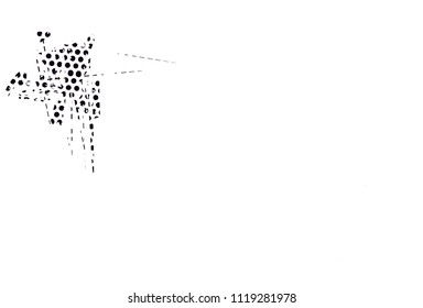 Distressed background in black and white texture with  dark spots, nets, scratches and lines. Abstract vector illustration