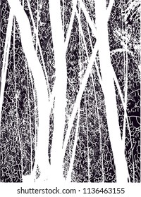 Distressed background in black and white texture with nets, spots, scratches and lines. Abstract vector illustration