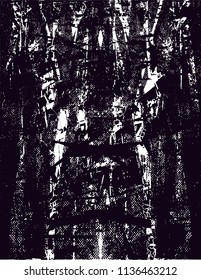 Distressed background in black and white texture with nets, spots, scratches and lines. Abstract vector illustration