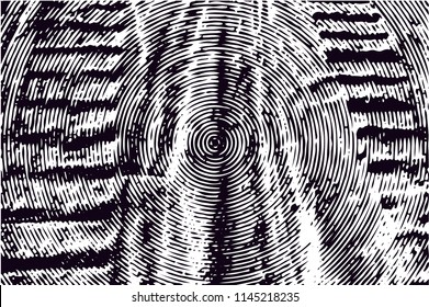 Distressed background in black and white texture with  bulldozer tracks,dark spots, scratches and lines. Abstract vector illustration