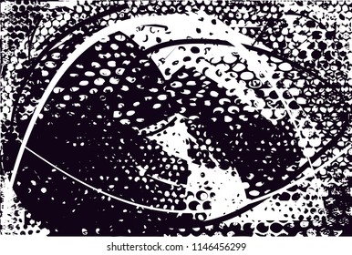 Distressed background in black and white texture with dots, spots, scratches and lines. Abstract 
 illustration