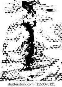 Distressed background in black and white texture with nets, dots, spots, scratches and lines. Abstract 
 illustration