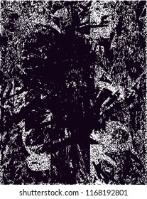 Distressed background in black and white texture with  dark spots, scratches and lines. Abstract vector illustration