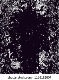 Distressed background in black and white texture with  dark spots, scratches and lines. Abstract vector illustration