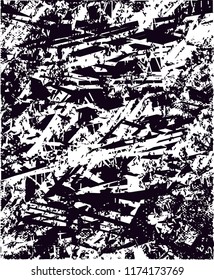 Distressed background in black and white texture from agave cacti with  dark spots, scratches and lines. Abstract vector illustration