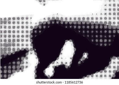 Distressed background in black and white texture with  dark spots, scratches and lines. Abstract vector illustration