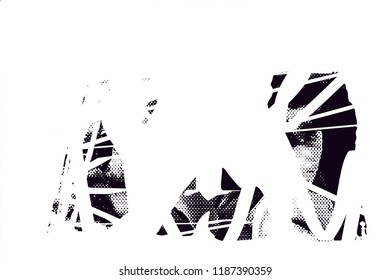 Distressed background in black and white texture with  dark spots, scratches and lines. Abstract vector illustration