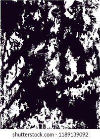 Distressed background in black and white texture with  dark spots, scratches and lines. Abstract vector illustration