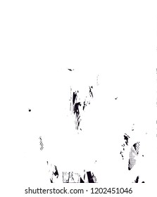 Distressed background in black and white texture with dots, spots, scratches and lines. Abstract vector illustration
