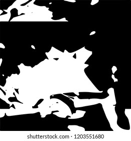 Distressed background in black and white texture with dots, spots, scratches and lines. Abstract vector illustration