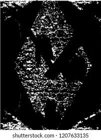 Distressed background in black and white texture with dots, spots, scratches and lines. Abstract vector illustration