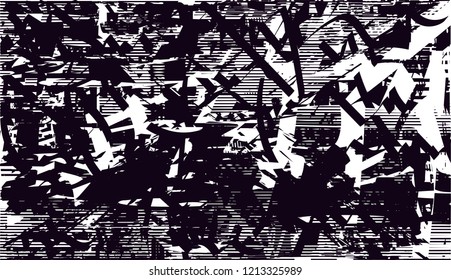 Distressed background in black and white texture with dots, spots, scratches and lines. Abstract illustration