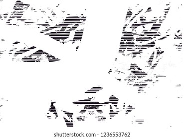 Distressed background in black and white texture from leaf with dots, spots, scratches and lines. Abstract vector illustration