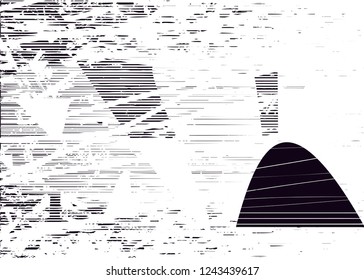 Distressed background in black and white texture with  dark spots, scratches and lines. Abstract vector illustration